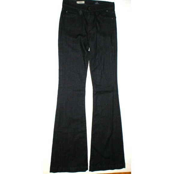 New Womens 26 AG Jeans NWT Designer The Janis High Waist Flare Dark Blue - Picture 1 of 6